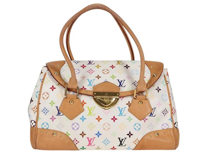 LOUIS VUITTON Handtasche Beverly GM Monogramm Multicolor Weiß M40201 Auth BA2117V - Ansicht 13