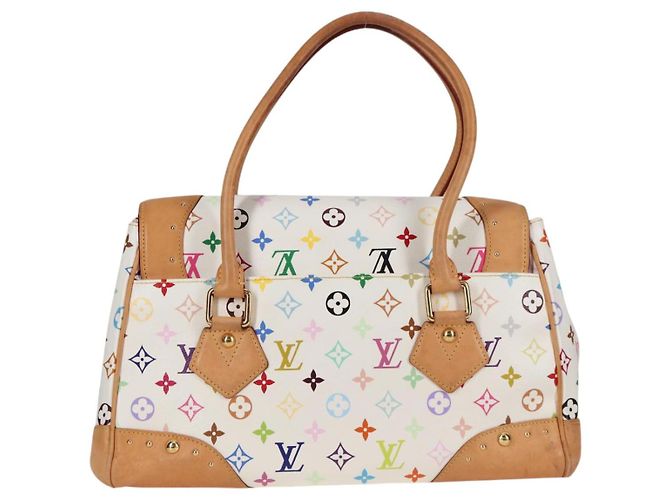LOUIS VUITTON Handtasche Beverly GM Monogramm Multicolor Weiß M40201 Auth BA2117V - Ansicht 2