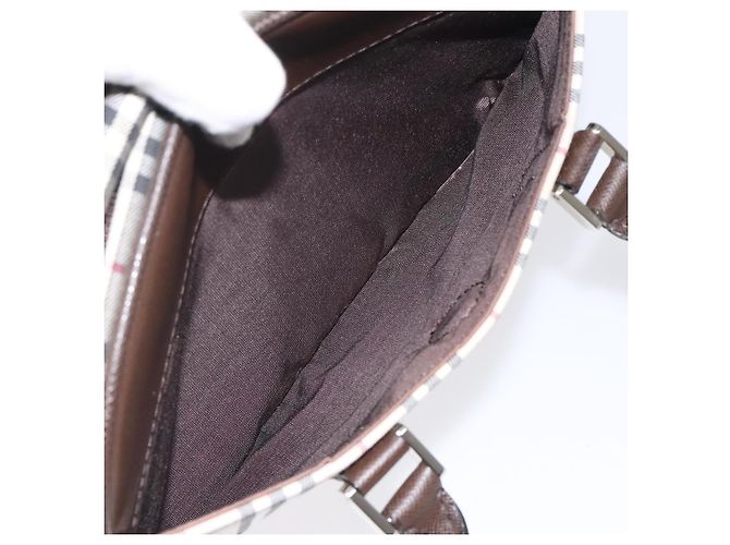 Burberry Nova Check Handtasche aus Canvas Beige Silber Authentisch am8470 - Ansicht 12
