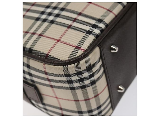 Burberry Nova Check Handtasche aus Canvas Beige Silber Authentisch am8470 - Ansicht 14