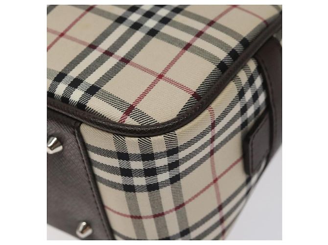 Burberry Nova Check Handtasche aus Canvas Beige Silber Authentisch am8470 - Ansicht 15