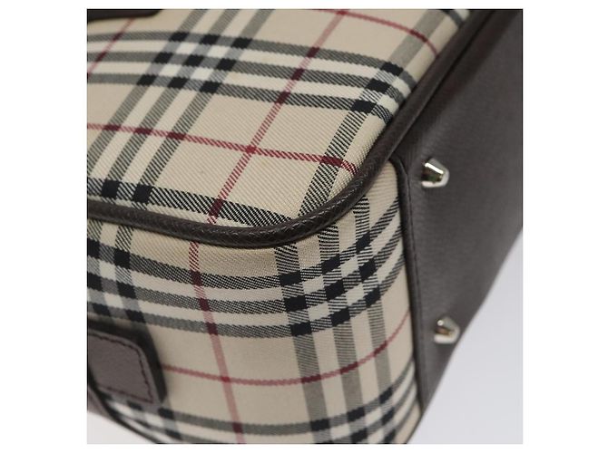 Burberry Nova Check Handtasche aus Canvas Beige Silber Authentisch am8470 - Ansicht 16