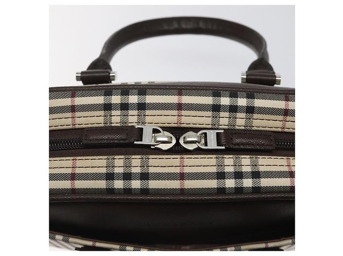 Burberry Nova Check Handtasche aus Canvas Beige Silber Authentisch am8470 - Ansicht 17