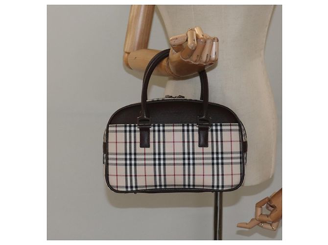 Burberry Nova Check Handtasche aus Canvas Beige Silber Authentisch am8470 - Ansicht 21