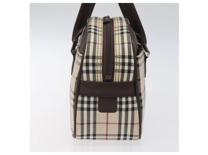 Burberry Nova Check Handtasche aus Canvas Beige Silber Authentisch am8470 - Ansicht 3