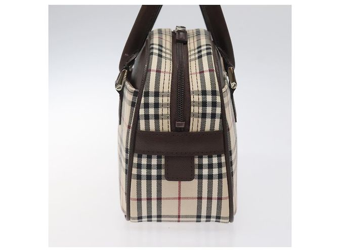 Burberry Nova Check Handtasche aus Canvas Beige Silber Authentisch am8470 - Ansicht 4