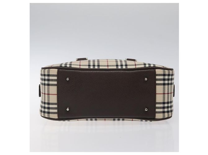 Burberry Nova Check Handtasche aus Canvas Beige Silber Authentisch am8470 - Ansicht 5