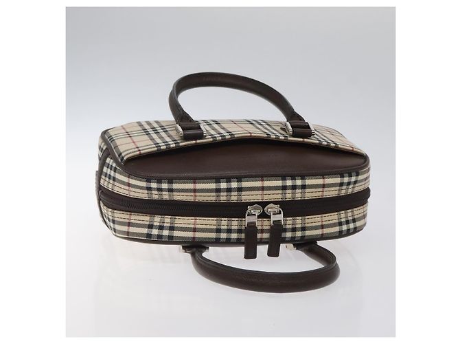 Burberry Nova Check Handtasche aus Canvas Beige Silber Authentisch am8470 - Ansicht 6