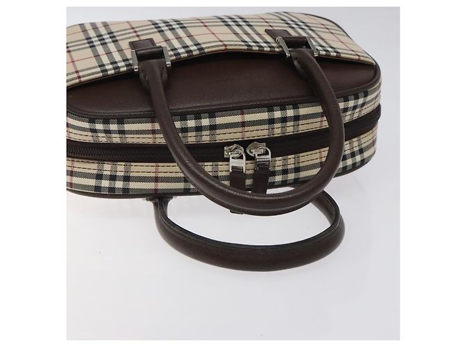 Burberry Nova Check Handtasche aus Canvas Beige Silber Authentisch am8470 - Ansicht 7
