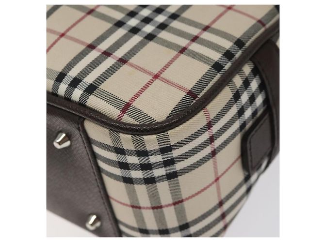 Burberry Nova Check Handtasche aus Canvas Beige Silber Authentisch am8470 - Ansicht 9