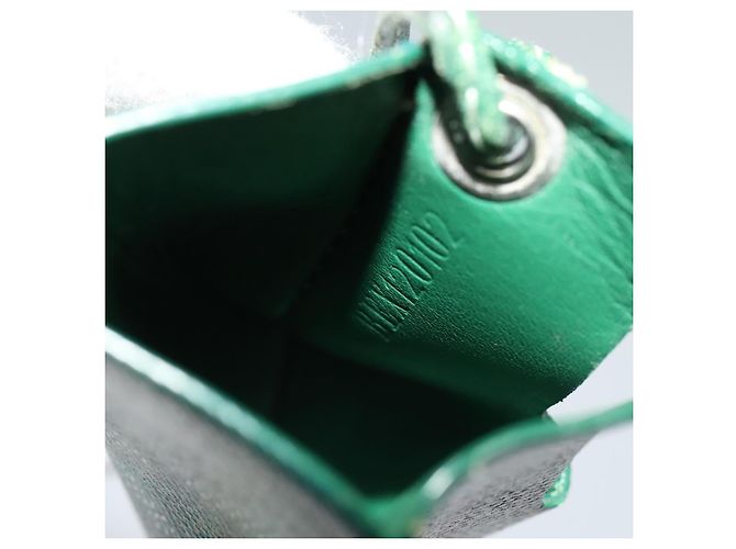 GOYARD Herringbone Pass Case in pelle PVC verde Auth 123464 - vista 12