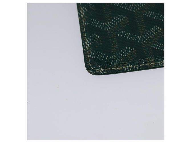 GOYARD Herringbone Pass Case in pelle PVC verde Auth 123464 - vista 15