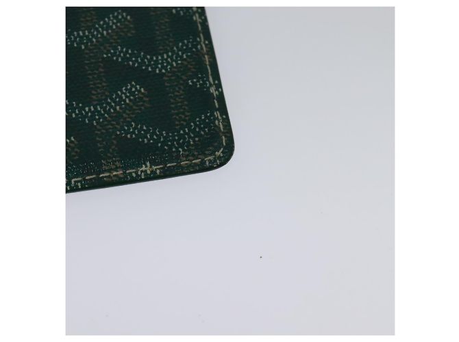 GOYARD Herringbone Pass Case in pelle PVC verde Auth 123464 - vista 16
