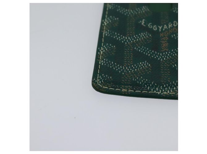 GOYARD Herringbone Pass Case in pelle PVC verde Auth 123464 - vista 9