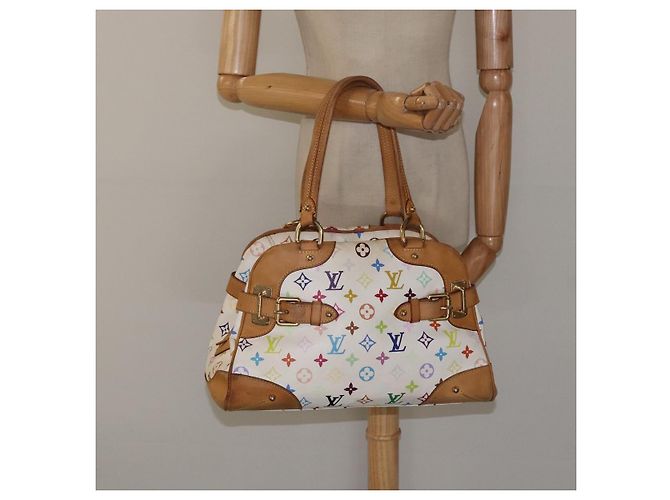 LOUIS VUITTON Borsa a Mano Claudia Monogram Multicolore Bianca M40193 LV Auth 123990 Bianco - vista 22
