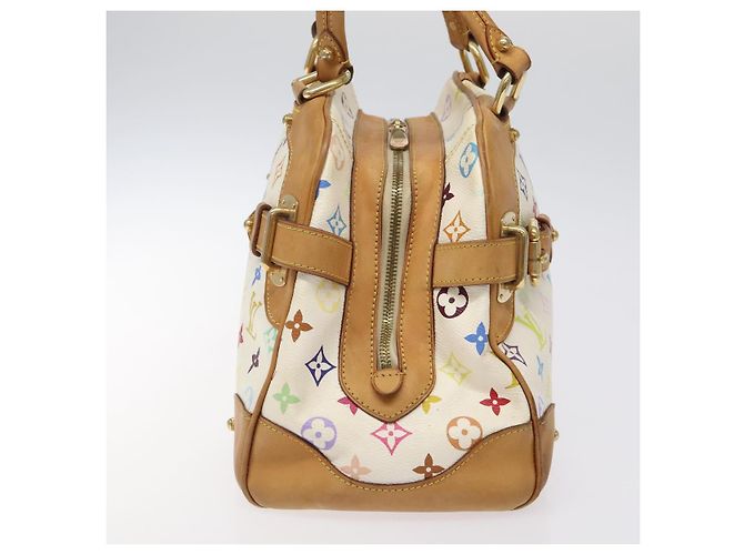 LOUIS VUITTON Borsa a Mano Claudia Monogram Multicolore Bianca M40193 LV Auth 123990 Bianco - vista 3