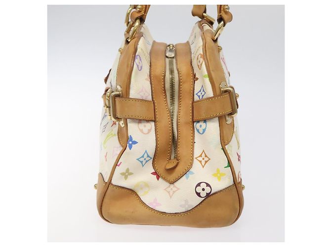 LOUIS VUITTON Borsa a Mano Claudia Monogram Multicolore Bianca M40193 LV Auth 123990 Bianco - vista 4