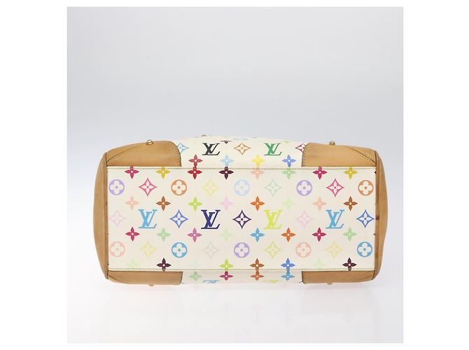 LOUIS VUITTON Borsa a Mano Claudia Monogram Multicolore Bianca M40193 LV Auth 123990 Bianco - vista 5