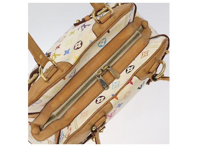 LOUIS VUITTON Borsa a Mano Claudia Monogram Multicolore Bianca M40193 LV Auth 123990 Bianco - vista 6