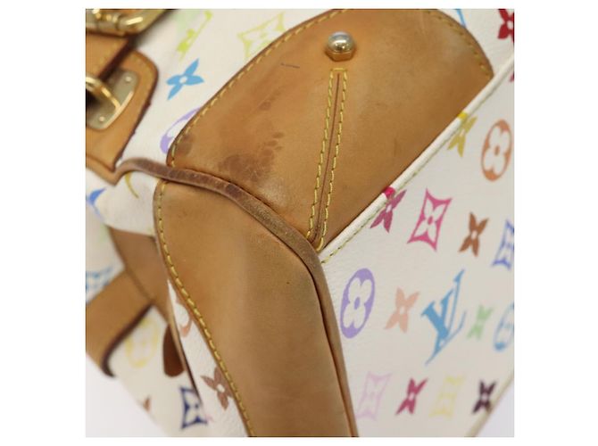 LOUIS VUITTON Borsa a Mano Claudia Monogram Multicolore Bianca M40193 LV Auth 123990 Bianco - vista 9