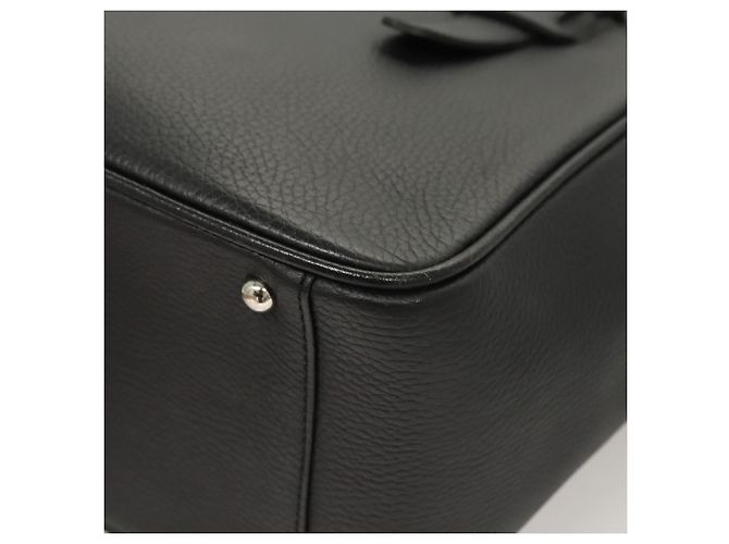 Borsa a mano BURBERRY in pelle nera argento autentica am8474 Nero - vista 16