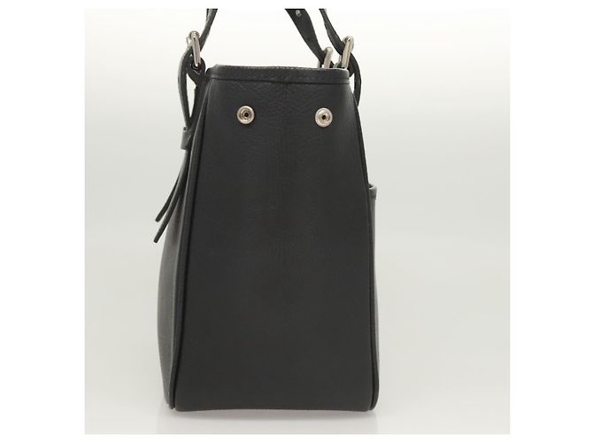 Borsa a mano BURBERRY in pelle nera argento autentica am8474 Nero - vista 4