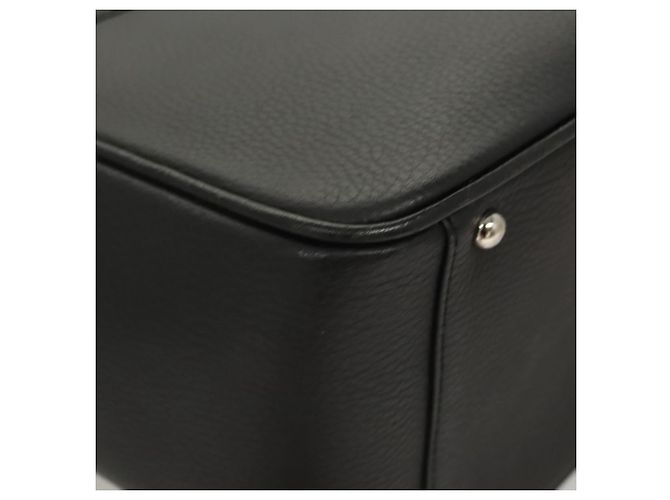 Borsa a mano BURBERRY in pelle nera argento autentica am8474 Nero - vista 9