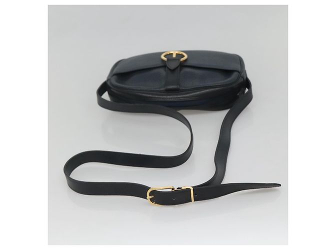 Borsa a Spalla Christian Dior in Pelle Blu Navy Oro Auth BA2504 D'oro - vista 7