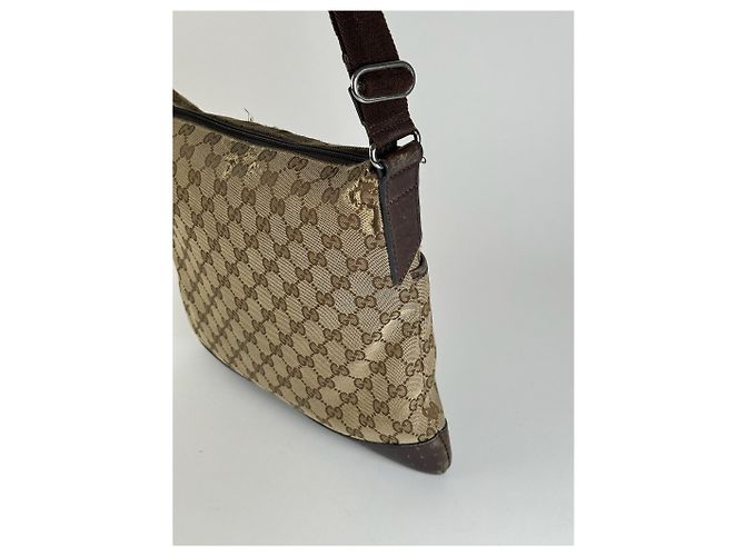 Vintage Gucci Monogramm Tasche Beige Braun - Ansicht 11