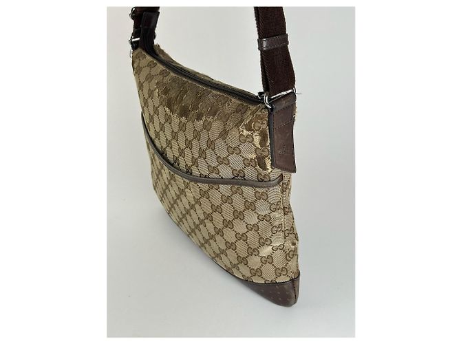 Vintage Gucci Monogramm Tasche Beige Braun - Ansicht 12