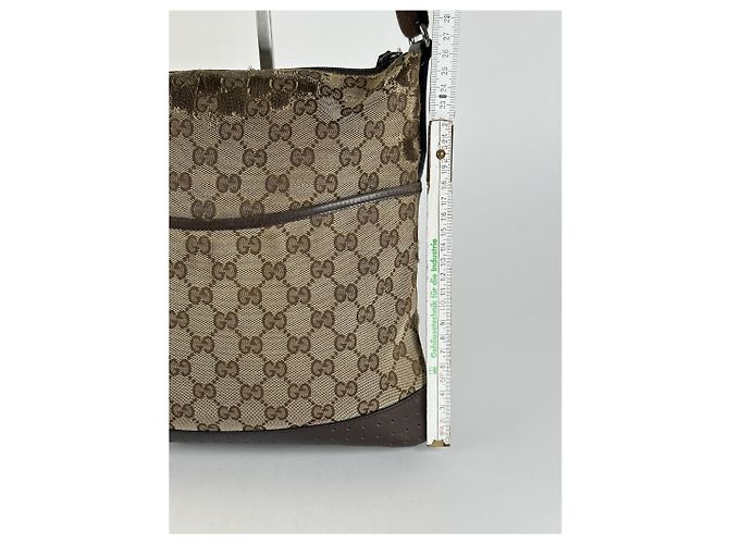 Vintage Gucci Monogramm Tasche Beige Braun - Ansicht 15