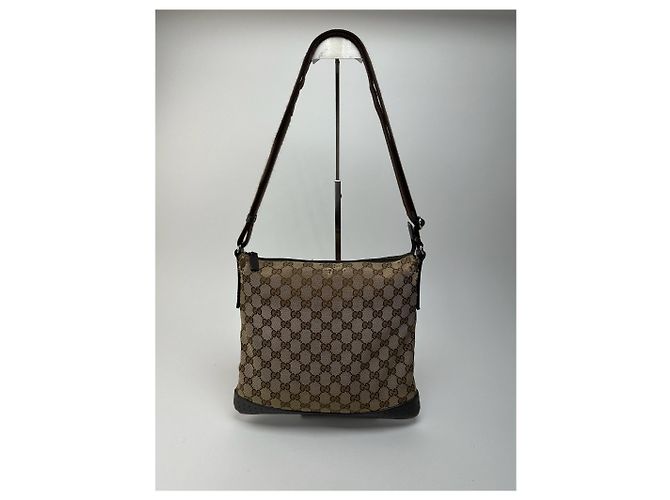 Vintage Gucci Monogramm Tasche Beige Braun - Ansicht 2
