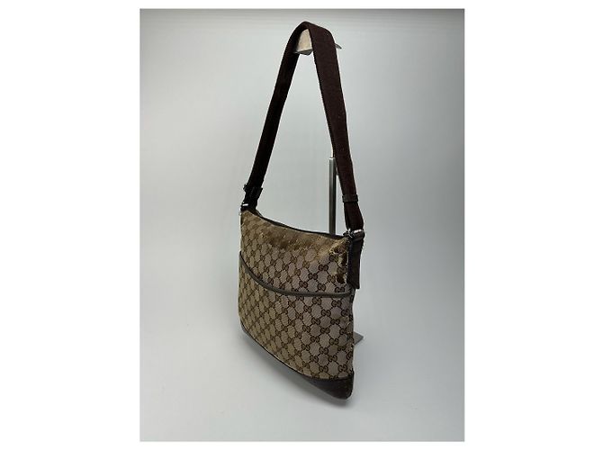 Vintage Gucci Monogramm Tasche Beige Braun - Ansicht 3