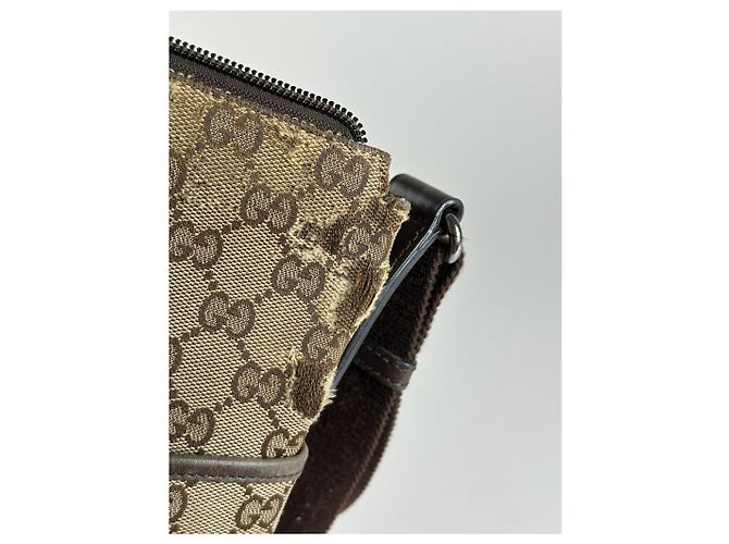 Vintage Gucci Monogramm Tasche Beige Braun - Ansicht 6