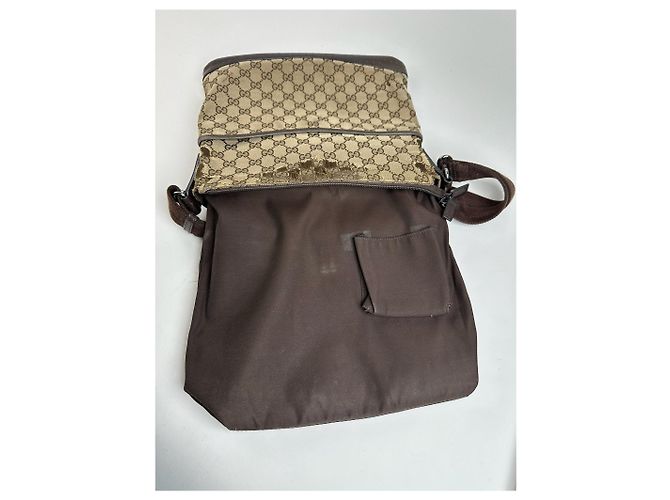 Vintage Gucci Monogramm Tasche Beige Braun - Ansicht 7