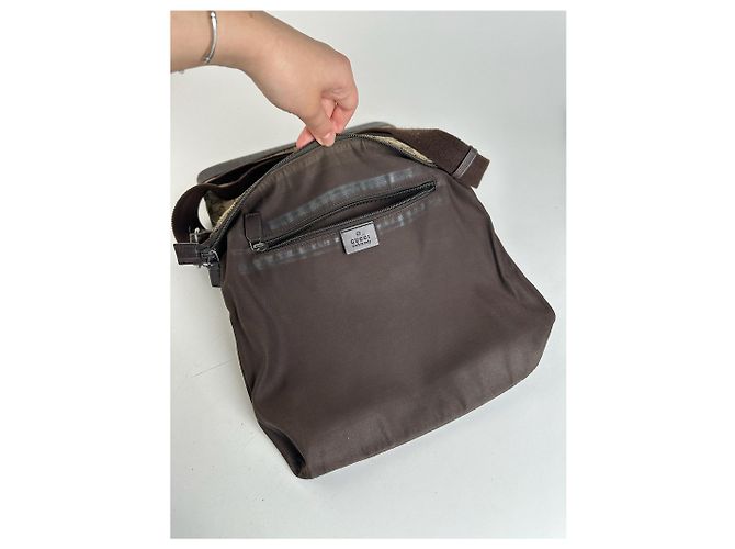 Vintage Gucci Monogramm Tasche Beige Braun - Ansicht 9