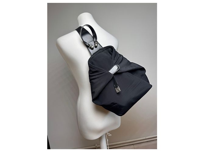 Borsa Anton vintage Loewe Madrid nera grigia Nero - vista 10