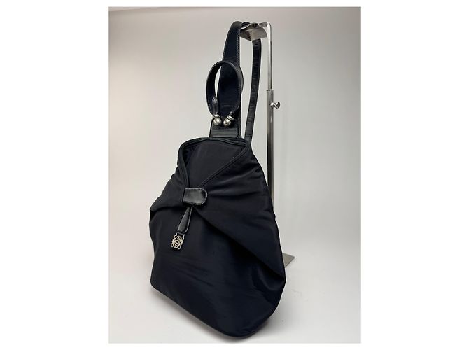 Borsa Anton vintage Loewe Madrid nera grigia Nero - vista 15