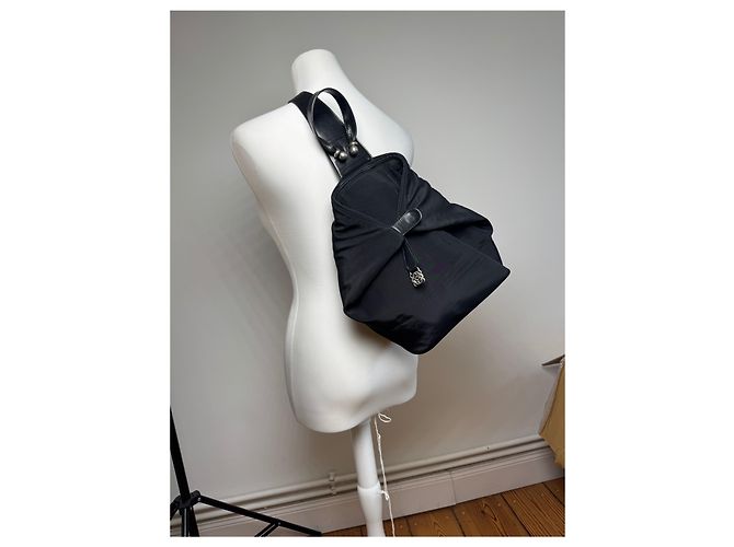 Borsa Anton vintage Loewe Madrid nera grigia Nero - vista 2