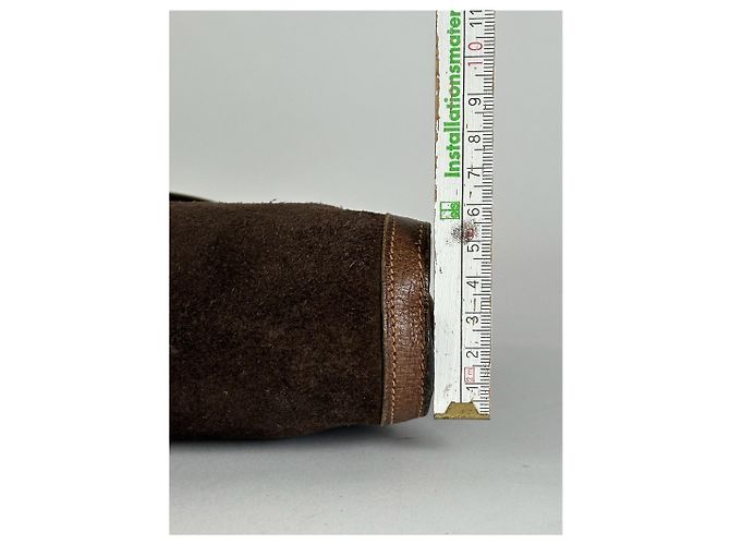 Clutch in pelle vintage Gucci marrone - vista 9