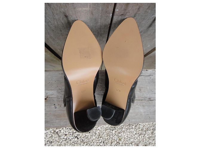 Stivaletti Chloé Clayhill in pelle nera Nero - vista 5