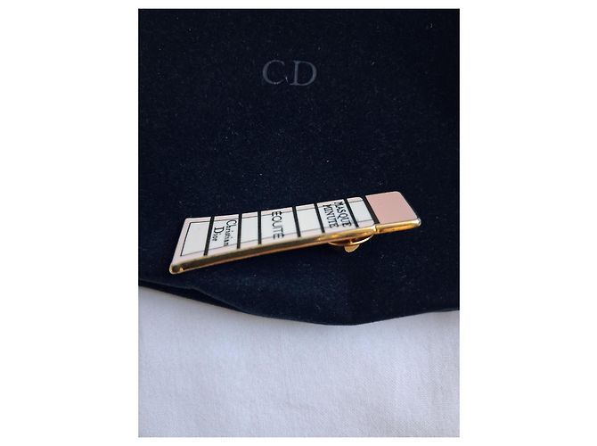Christian Dior Con piccolo sacchetto in suede CD Rosa Bianco D'oro Gold hardware - vista 6
