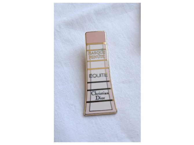 Christian Dior Con piccolo sacchetto in suede CD Rosa Bianco D'oro Gold hardware - vista 7