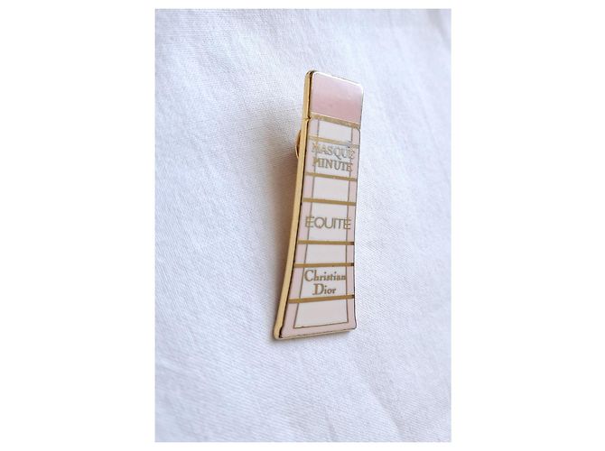 Christian Dior Con piccolo sacchetto in suede CD Rosa Bianco D'oro Gold hardware - vista 9