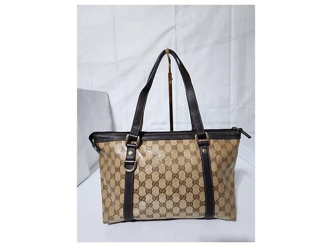 GUCCI Crystal Monogram Medium Abbey Tote Braun - Ansicht 12