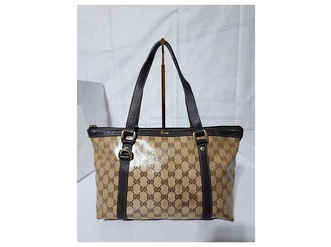 GUCCI Crystal Monogram Medium Abbey Tote Braun - Ansicht 4