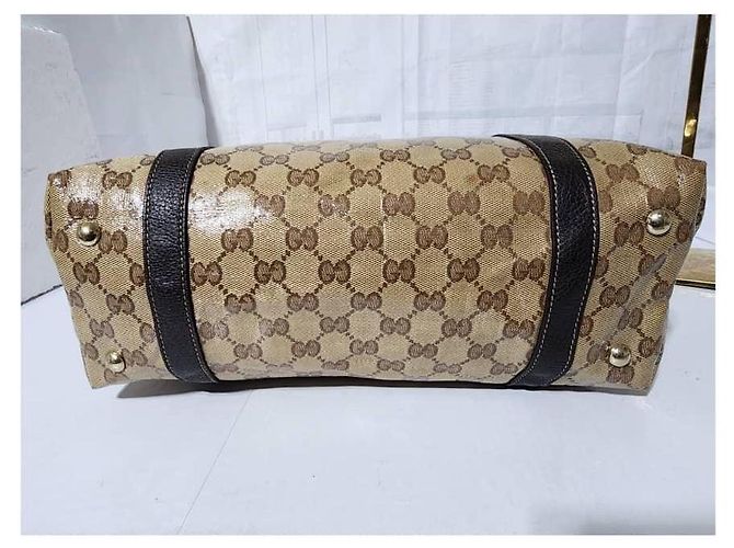 GUCCI Crystal Monogram Medium Abbey Tote Braun - Ansicht 7
