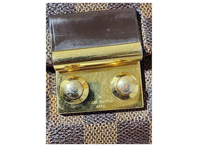 Borsa a tracolla/ borsa a mano Louis Vuitton Croisette Damier Ebene Marrone - vista 6