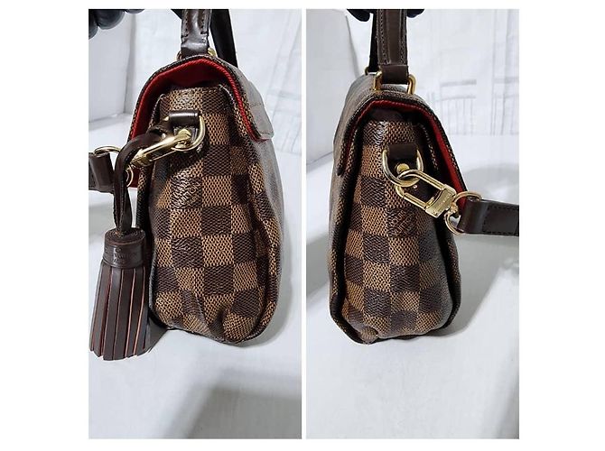 Borsa a tracolla/ borsa a mano Louis Vuitton Croisette Damier Ebene Marrone - vista 7