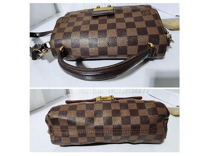 Borsa a tracolla/ borsa a mano Louis Vuitton Croisette Damier Ebene Marrone - vista 8